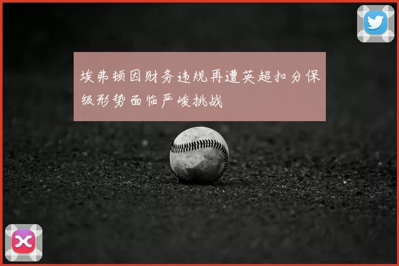 埃弗顿因财务违规再遭英超扣分保级形势面临严峻挑战